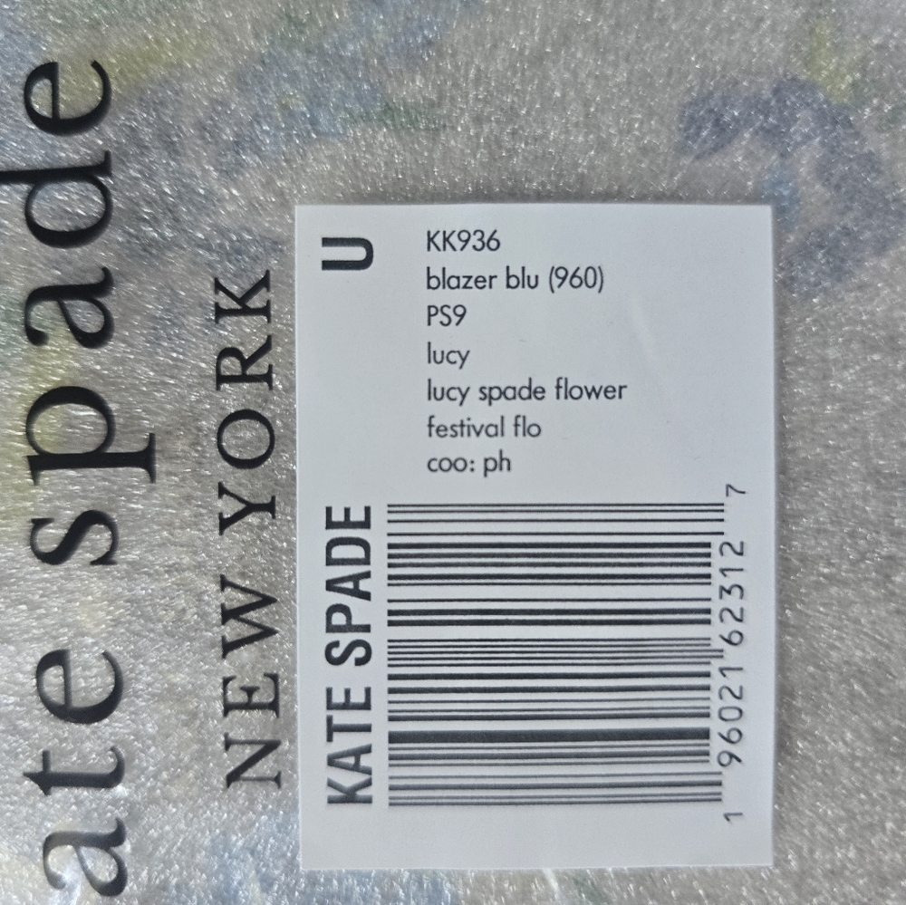 NWT Kate Spade - Lucy Spade Flower Floral Small L-zip Wristlet Clutch - Picture 5 of 7